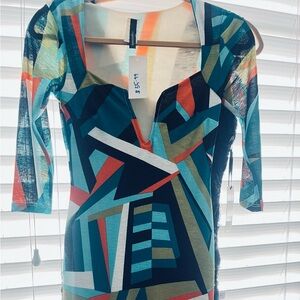 Geometric Multicolor Dress